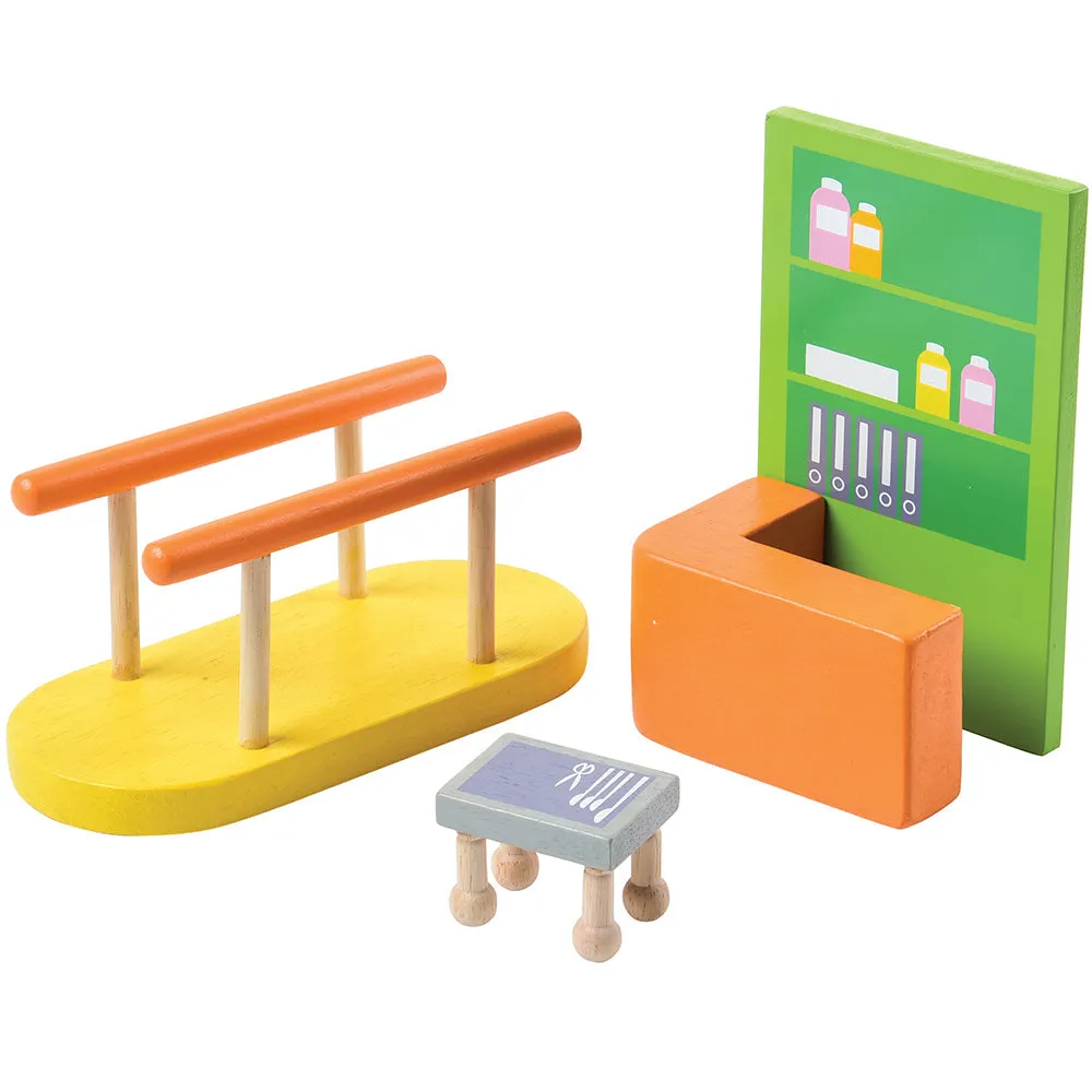 Wooden Hospital Playset with Medical Accessories | 27 Piece Set