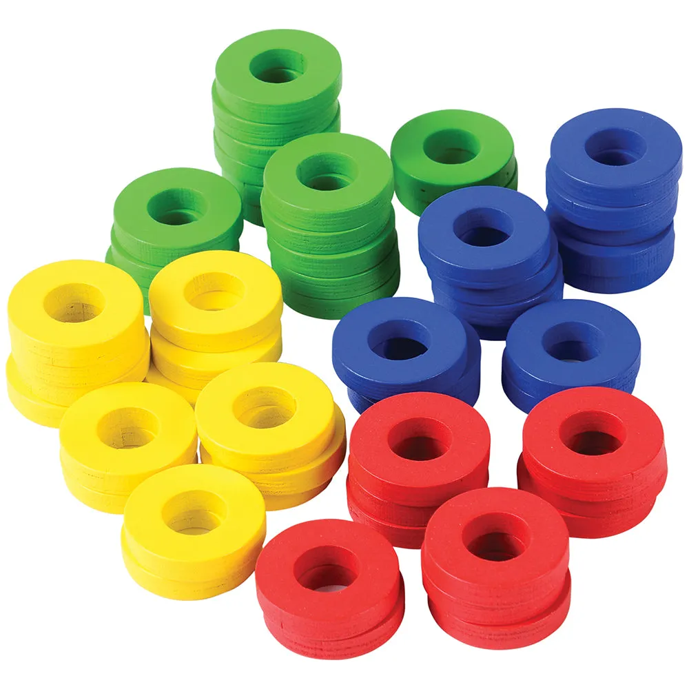 Wooden Math Bundle: Counting, Colors & Shapes Learning Set | Peg Board & Number Matching Toys